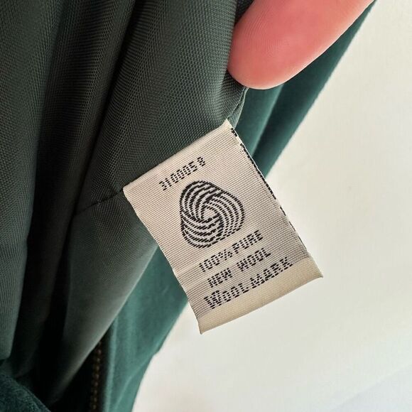 Pendleton Vintage Women’s Virgin Wool Jewel Evergreen Oversized Mock Neck Bomber - Picture 6 of 13